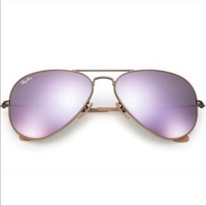 Rayban aviator purple lens